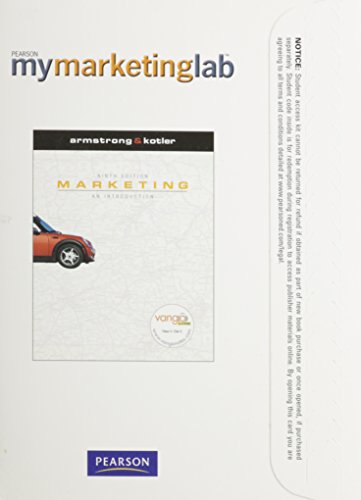 Marketing Mymarketinglab With E-book Student Access Code Card: An Introduction