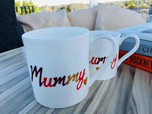 Taza de porcelana fina Big Mummy rosa para desayunos familiares reconfortantes
