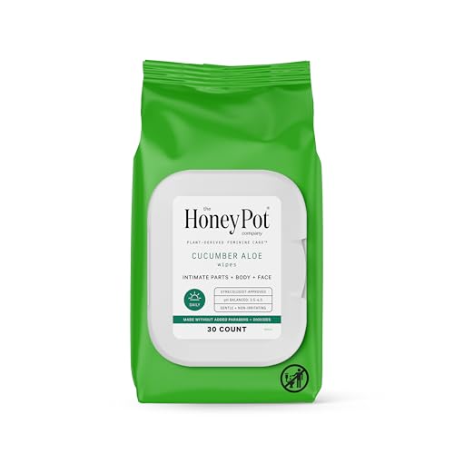 Comparison: Best Pots For Aloe 11 The Honey Pot Company - Feminine Wipes - Daily PH Balancing, Fragrance & Sulfate Free Wipes for Intimate Parts, Body, or Face - Hygiene Products - Cucumber Aloe 30 ct.