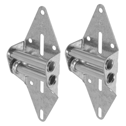 MAGICLULU 2個 ガレージ用耐久アイアン製自動閉鎖ドアヒンジ 静音設計で摩擦軽減 小型スプリング丁番具 取り付け簡単で信頼性の車庫ドア補修