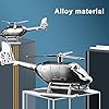 Helicopter Solar Car Air Freshener Rotation Aromatherapy Diffuser Ornament for Vehicles with 3-Fragrance Tablets for Car and Interior Decoration (Silver) #2