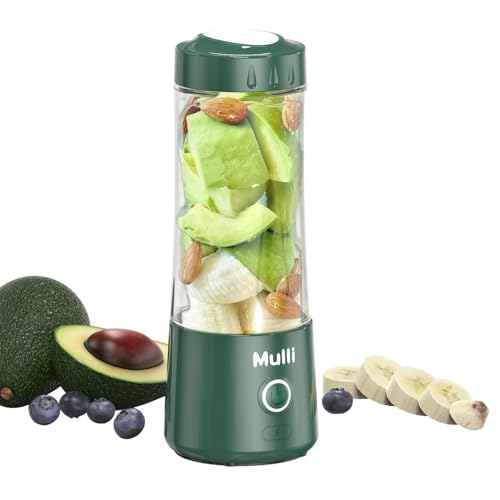 Mulli Portable Blender,Usb Personal Mixer for Smoothie and Shakes, Mini Blender with Six Blades for...