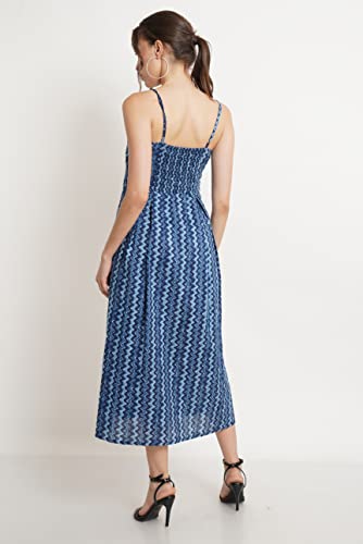 Image of COTLAND Fashions Breathable Cotton Printed A-Line Midi Dress for Women