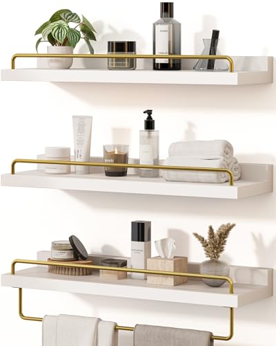Bathroom Shelves, Wall Shelf Set of 3, Floating Shelves, Shelves ...