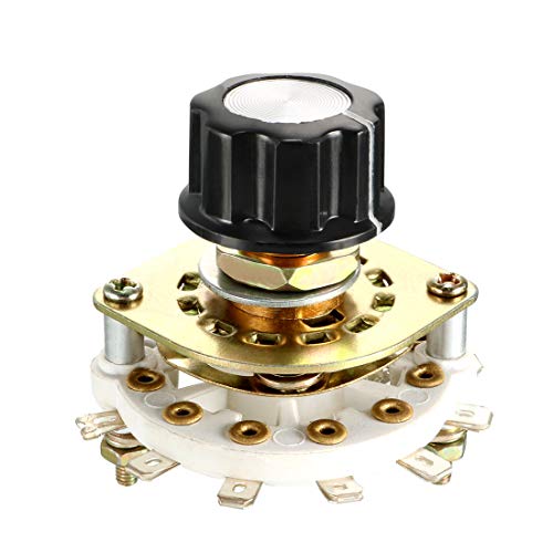Commutateur rotatif 2P11T uxcell sélecteur de bande 2 pôles 11 positions avec bouton A03