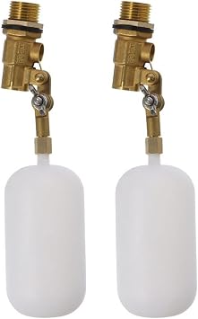 Float Valve 2pcs Adjustable Arm Durable White Float Ball Valve Float Accessories PVC Water Float Valve Water Tank