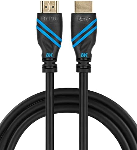 IBRA 2.1 HDMI Cable 8K, 1M Ultra High-Speed 48Gbps Lead Supports 8K@60HZ, 4K@120HZ, 4320p, Compatible with Fire TV, 3D Support, Ethernet Function, 8K UHD, 3D-Xbox PlayStation PS3 PS4 PC etc- Basics