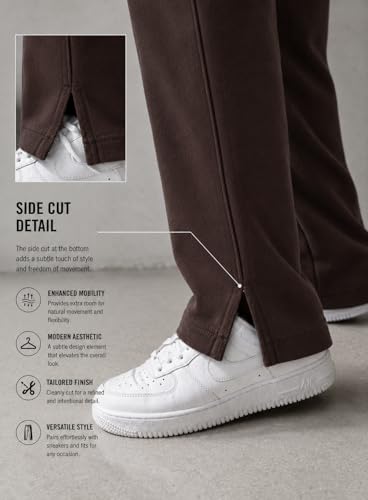 Image of ENDEAVOUR WEAR Men's Baggy Oversized Track Pants | Premium Cotton Rich Fabric | Straight Loose Fit Non-Cuffed | Gym, Streetwear & Casual Comfort Track Pants Lounge Pants