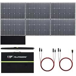 ALLPOWERS SP039 600W Foldable Solar Panel, 24% Efficient IP66 Waterproof for RV Camping Home