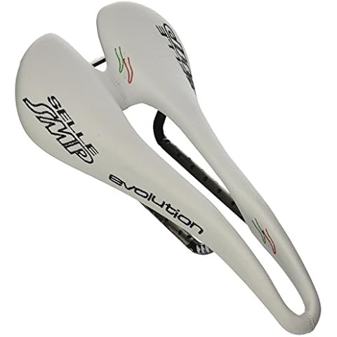 Sillín de Bicicleta de Carretera Smp Evolution Carbon Blanco Cover