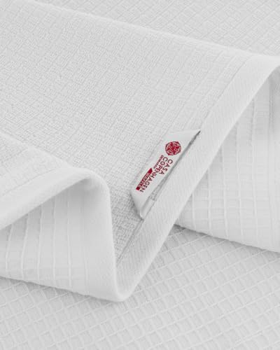 Image of Casa Copenhagen, Egyptian Cotton - Waffle Terry Towel 4 Piece 100% Cotton Large Bath Towel Set - White