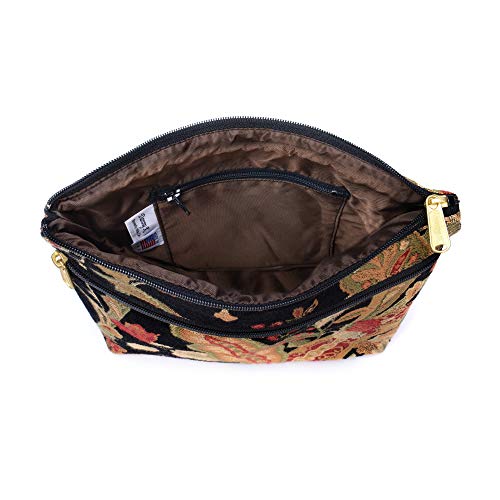 Danny K. Women's Tapestry Zipper Purse Crossbody Handbag, Adjustable Cord, Handmade in USA3