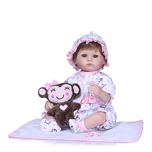 16 tum sällsynta levande nyfödda dockor som ser riktiga ut och känns riktiga, Preemie Girl Doll tillverkade av silikonliknande vinyl och viktade kroppsleksaker för barn Handgjord julklapp