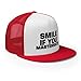 RIVEMUG Smile If You Masterbate Trucker Hat Flat Bill High Crown Adjustable Funny Cap