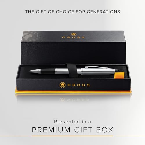 Image of Cross Century II Lustrous Chrome Selectip Refillable Rollerball Pen - Medium Point, Black Ink, Presented in a Luxury Gift Box