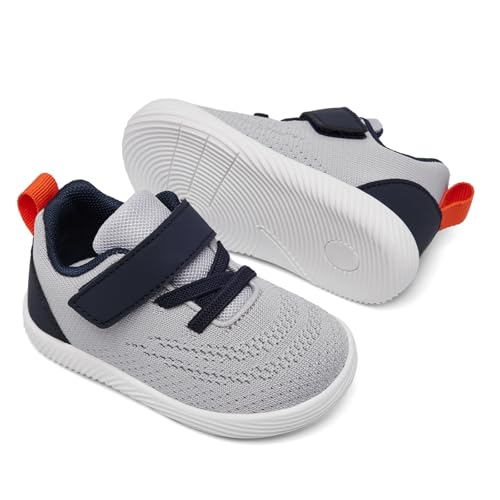 Image of MORENDL Toddler Sneakers Baby Boys & Girls Barefoot Shoes Lightweight Breathable Walking Running Tennis Athletic Sport Shoes