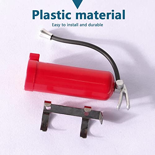 WEISHUJI Decoration Fire Extinguisher with Sticker, Simulation Fire Extinguisher for 1/10 Scale RC Rock Crawler Axial SCX10 RC Car Truck Parts