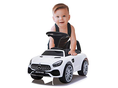 JAMARA 460606 - Rutscher Mercedes-Benz AMG GT - Kofferraum unter der Sitzfläche, Schub-und Haltegriff, Hupe und Sound am… – Bild 3