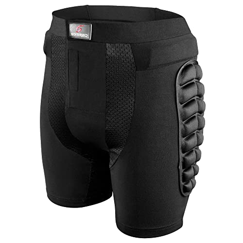 Soared 3D Protection Hip Butt EVA Paded Short Pants Protective Gear Guard Impact Pad Ski Ice Skating Snowboard Black