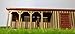 Outland Models Train Railway Layout Farm Stable with Horses & Grass HO OO Scale