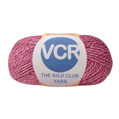 Image of VCR Dusty Rose and Berry Color Yarn, 100 Grams Hank, 275 Meters Length, 80% Acrylic, 20% Nylon Ball The Koji Club Yarn for Crochet and Knitting, Pack of 1, Suitable for DIY