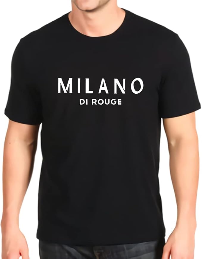 Printed Tshirt Milano Shirt Top Mens Loose Customization Tees Black