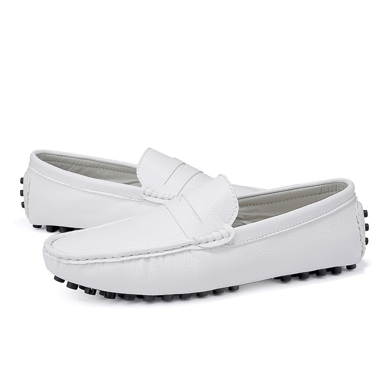 Men's Loafers Round Toe Faux Leather Penny Driving Loafers Comfortable Flexible Anti-Slip Walking Casual Slip On3