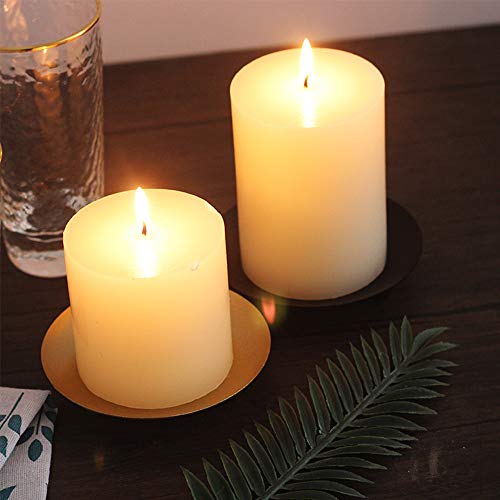 Decorative Iron Plate Candle Holder Pedestal Wax Candle Stand, Taper Candles For Candlesticks, Pillar Candle Holder For Wedding Decoration, Home Decor Bar Party (Sliver) #TOP3