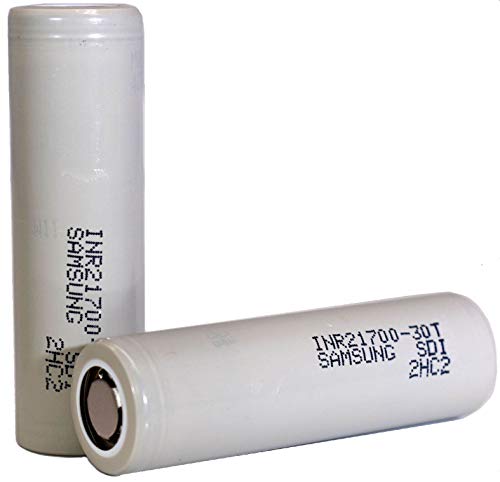 2 Pack of High Drain Authentic 30T, 3000mAh 3.7V 35A, Flat Top, 21mmX70mm