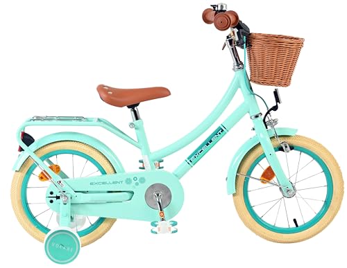 Vélo enfant vert Volare Excellent 14 pouces avec finitions soignées et panier robuste - 2