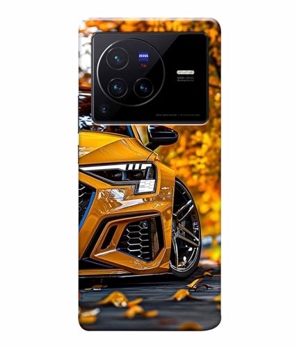 Image of Racing Car Rider Printed Hard Back Case Cover & Compatible for Vivo X80 Pro 5G | V2185A | V2145 (Multicolor) - D1815