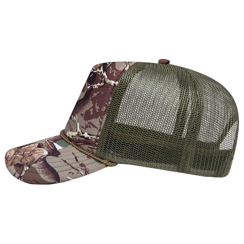 Image of OTTO Polyester Foam Front 5 Panel High Crown Mesh Back Trucker Hats in 97, Bulk, Wholesale