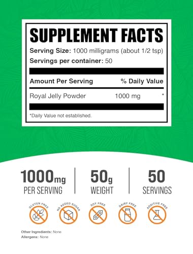 Bulksupplements RLJY50 Royal Jelly Powder - Royal Jelly Supplement thumb #1