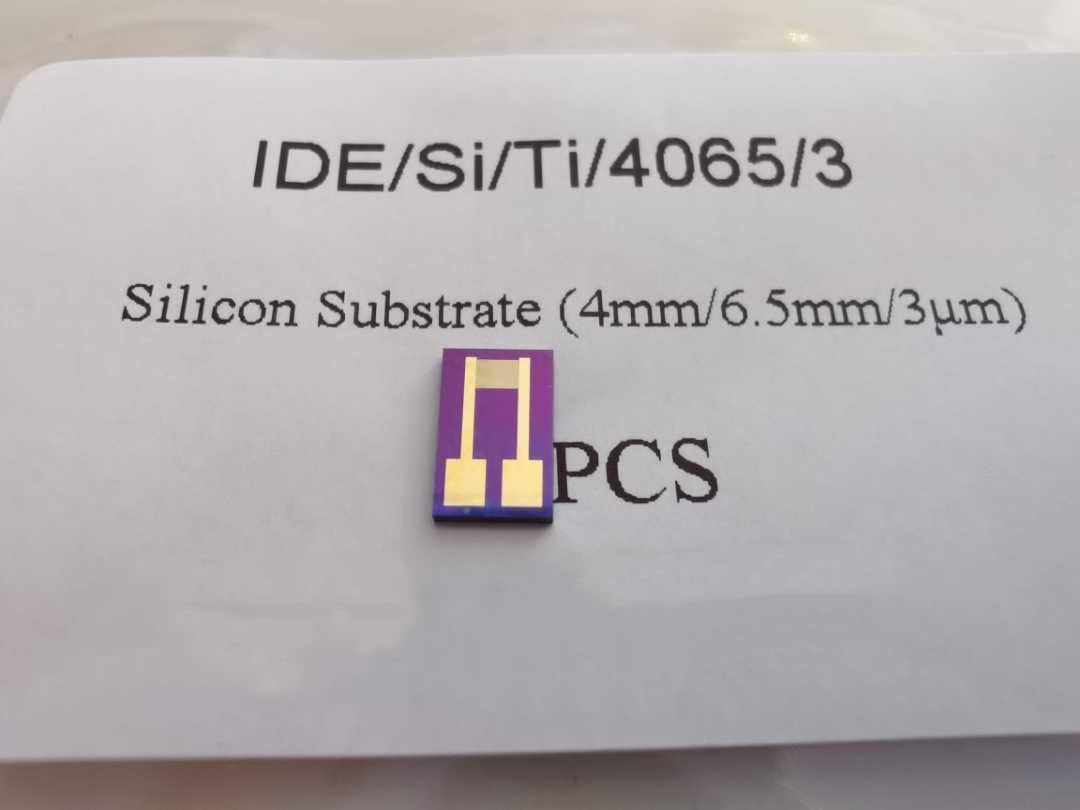 Electrodo de oro interdigital con sustrato de silicio for una mejor biodetección electroquímica y medición de impedancia(5pc)