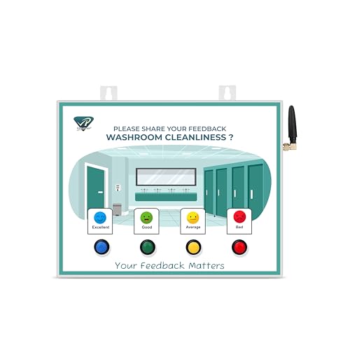 Image of Rely Cure ⇒ VP INDUSTRIES (Lite Model) Washroom Cleanliness Feedback Machine with Inbuilt WiFi Hotspot | Smiley Feedback System with Mobile App & Live Reports