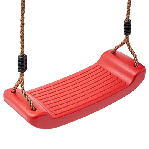 Balançoire, Aire de jeux, Siège Antidérapant, Balançoire en plastique, Planche à bascule (Rouge) Cover