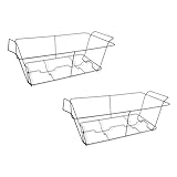 Party Essentials Wire Chafing Racks/Buffet Tray Stands/Serving Pans Frame Food Warmer, 2 Count, Full Size Deluxe Black