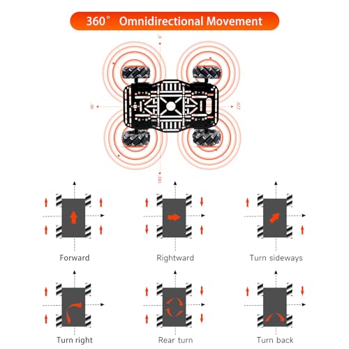 Robot Mecanum 4WD à déplacement latéral, kit de châssis alu pour Raspberry Pi - 4