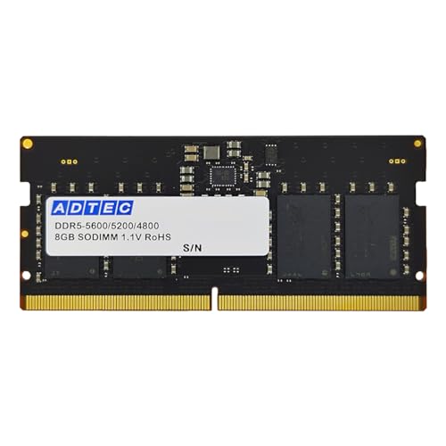 アドテック DDR5-5600 SO-DIMM 8GB 6年保証 ノート JEDEC準拠 ADS5600N-X8G
