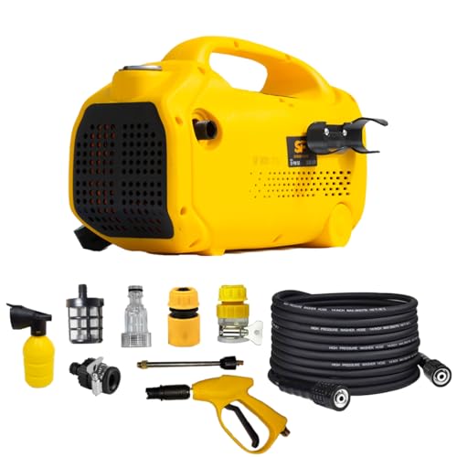 Image of SPEED FLOW 150 Bar Portable Car Washer, 2250 Watts Induction Motor, 10 L /Min Flow Rate, Auto Stop Technology, Pressure Gun & 8M Hose Pipe - Multipurpose Cleaning for Cars, Bikes, Home & Outdoor
