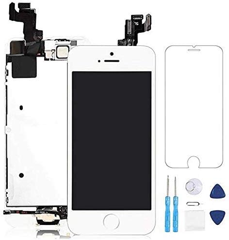 Full Screen Replacement for iPhone SE iPhone 5s LCD Screen The Whole Display Assembly + Repair Tools (White)