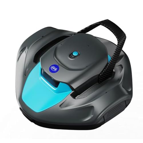 Gre - RBG90 Robot Limpiafondos Eléctrico y Recargable para Piscinas Elevadas hasta 80 m², Limpieza Automática Fondo Plano, Inalámbrico, Autonomía 90 min, Batería Litio 2600 mAh, Depósito 2 L