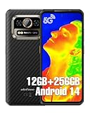 Ulefone Armor 25T Pro 5G Rugged Phone, Thermal Imaging 64MP+50MP Camera, 12GB+256GB MTK Dimensity 6300, 6500mAh(33W), 30W Wireless Charging, 6.78' FHD+ 120Hz Corning Gorilla Screen, Android 14