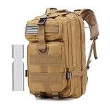 REEBOW GEAR 30L Bergsteigen Outdoor Multifunktionaler Rucksack 3 Tage Taktischer Rucksack Militärischer Taktischer Rucksack Angriffsrucksack für Wandern Camping Trekking Jagd,Khaki