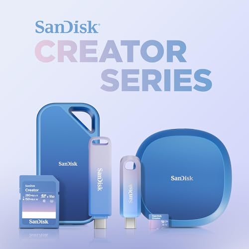 SanDisk 256GB Creator Phone Drive - for iPhone, iPad, Laptop & Mac - Includes USB Type-C and Lightning Connectors - Automatic Backup, 3 Months of Adobe Lightroom Included - SDIXD0N-256G-GN6TP