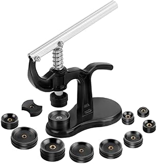 Youyijia 13 pcs Watch Press Set Watch Punch Tool Watch Case Fastener Repair Tool Watchmaker Repair Tool Kit with 12pcs Fitting Dies from 18mm to 50mm
