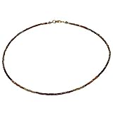 jedes Stück ein Unikat ! Funk-Collier Edelstein Kette Tundra-Granat facettiert, Multi-Farbverlauf, ca. 44.5 cm