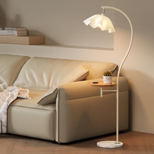 Lampe debout industrielle de la ferme avec tablette de rangement