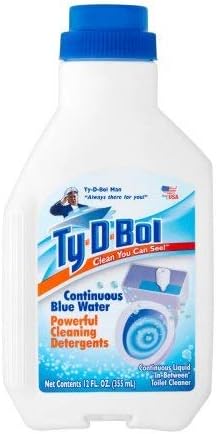 PACK OF 12 - Ty-D-Bol Clean You Can See! Continuous Blue Water Powerful Cleaning Detergents, 12 fl oz