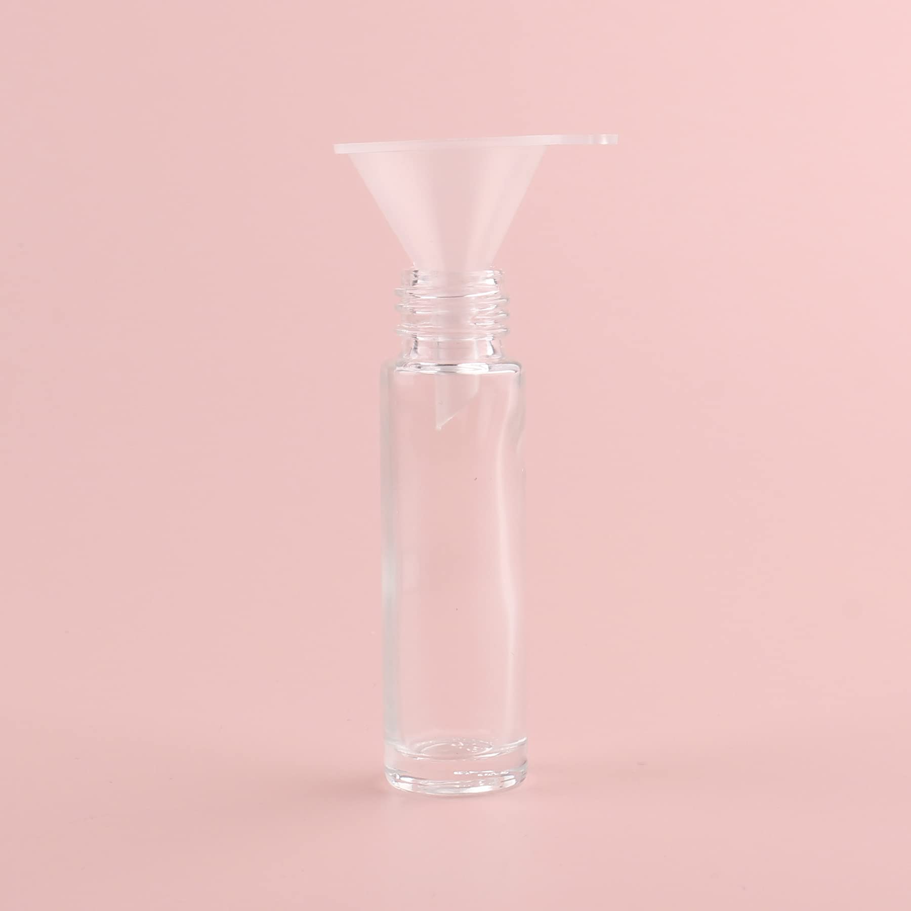 24 Stück Leere 10ml Transparent Glas Roller Flaschen mit Gold Alu Schraubverschluss, Roll-On Glasflaschen mit Glasroller für Ätherische Öle Essential Oil mit Trichter Öffner